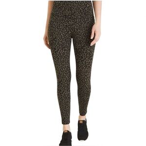 NWT Chico’s Zenergy Cheetah Leggings High Waist Deep Olive Size 1 (8/10)